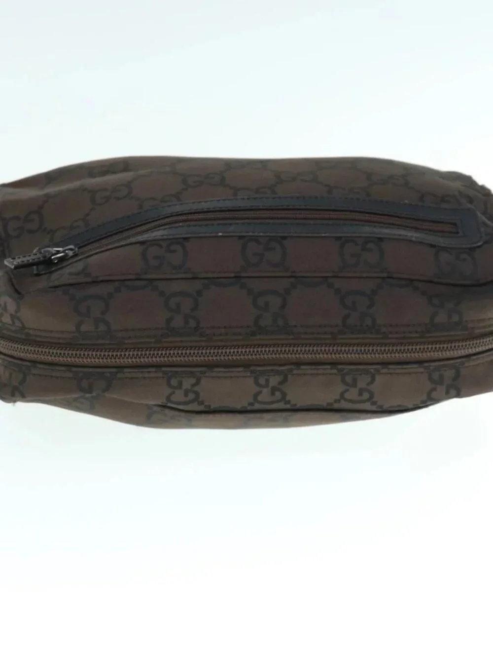 GUCCI GG Canvas Clutch Bag Dark Brown 112253 Auth 62829